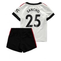 Fotbalové Dres Manchester United Jadon Sancho #25 Dětské Venkovní 2022-23 Krátký Rukáv (+ trenýrky)